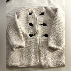 Avec Les Filles off white toggle coat